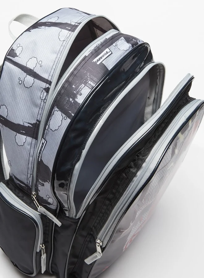 MARVEL Spider-Man Print Backpack with Adjustable Shoulder Straps and Zip Closure - 46x34x23 cm