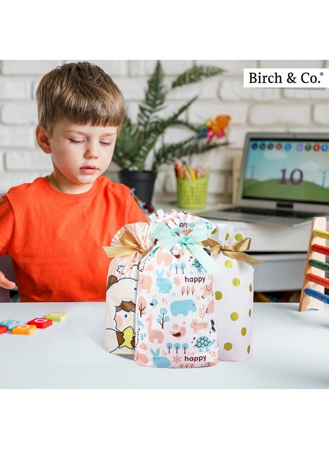 Birch & Co. أكياس هدايا ورقية من بيرش وشركاه - أكياس بوتلي، أكياس هدايا للعودة لعيد ميلاد الأطفال | حقيبة هدايا للعودة - أكياس تغليف للهدايا لعيد الميلاد - أكياس حفلات، عبوة 50، حيوانات - متعددة الألوان - Image 5