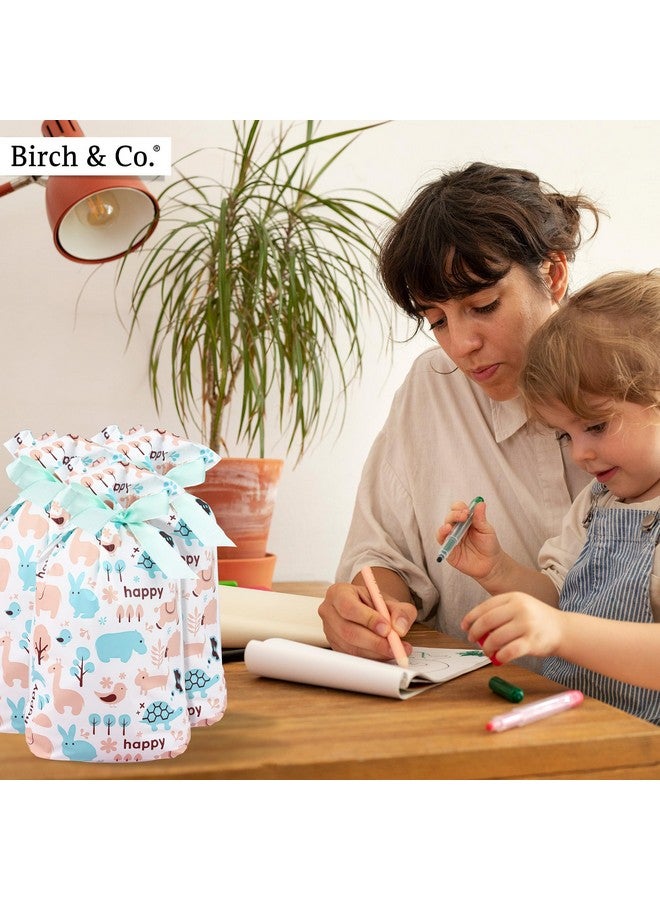 Birch & Co. أكياس هدايا ورقية من بيرش وشركاه - أكياس بوتلي، أكياس هدايا للعودة لعيد ميلاد الأطفال | حقيبة هدايا للعودة - أكياس تغليف للهدايا لعيد الميلاد - أكياس حفلات، عبوة 50، حيوانات - متعددة الألوان - Image 3