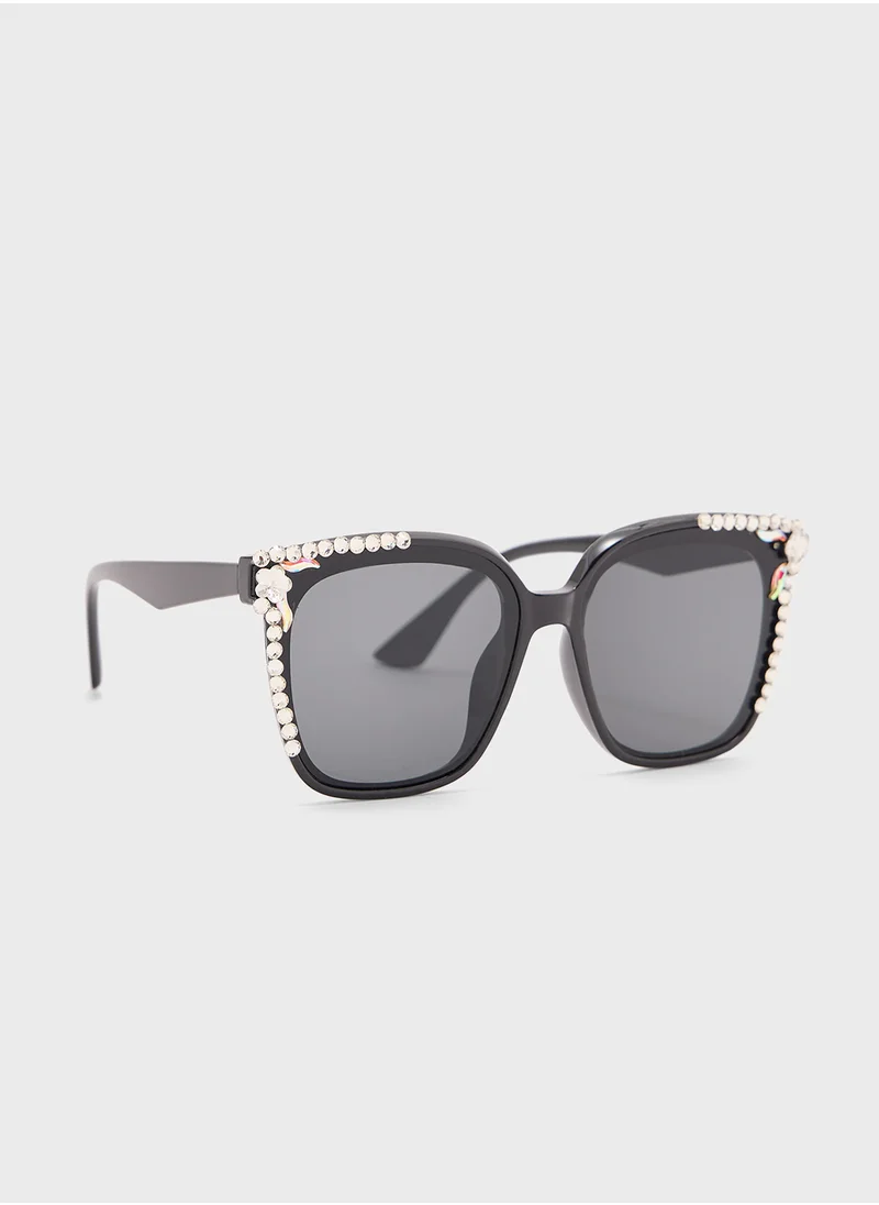 ايلا Diamante Cat Eye Sunglasses