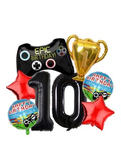 Atpata Funky Atpata Funky 10th Birthday Foil Balloons Decoration Party Supplies for celebrating the Double Digit Milestone (Gaming Theme)  - Image 1