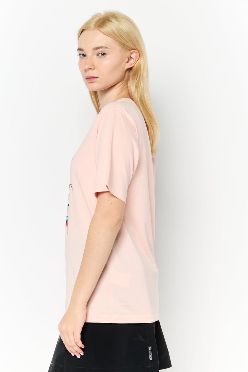 PUMA Women Relaxed Fit Short Sleeves Outdoor T-Shirt, Pink  - Image 3