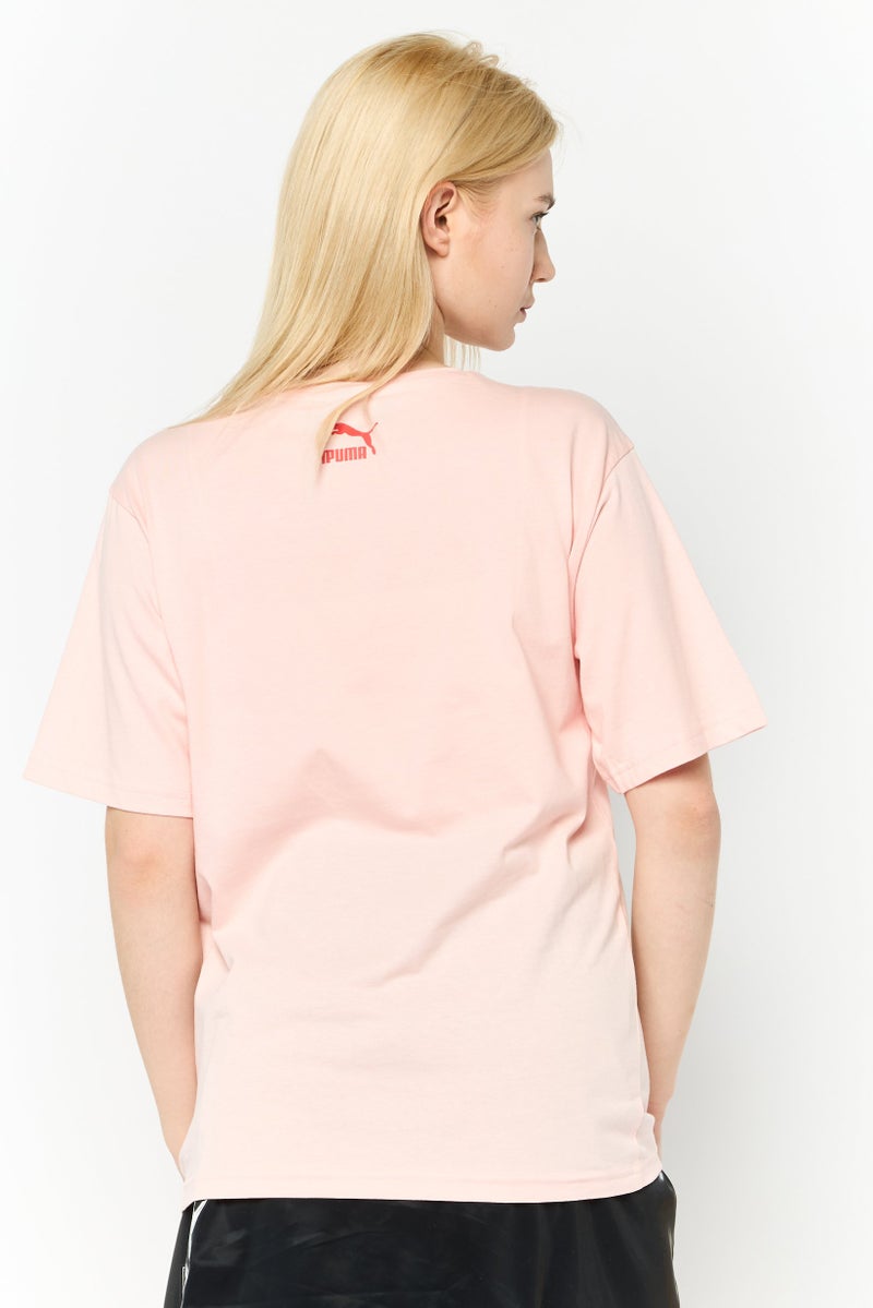 PUMA Women Relaxed Fit Short Sleeves Outdoor T-Shirt, Pink  - Image 2