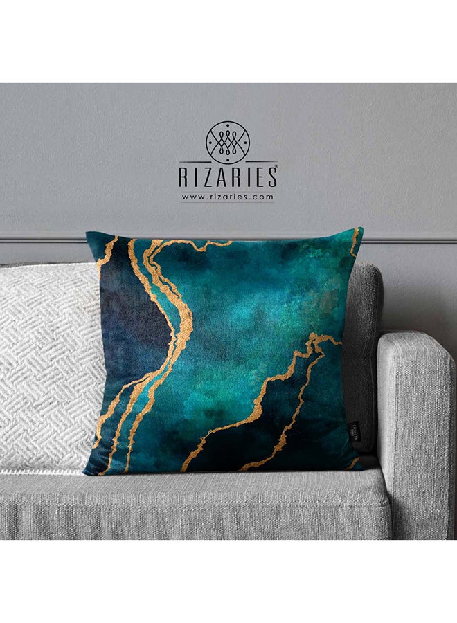 RIZARIES وسادة سوبر سوفت باللون الأخضر البحري التجريدي - Image 2