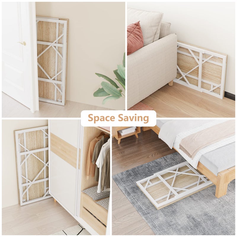 Elephance Folding Desk Writing Computer Desk for Home Office, No-Assembly Study Office Desk Foldable Table for Small Spaces - Image 5