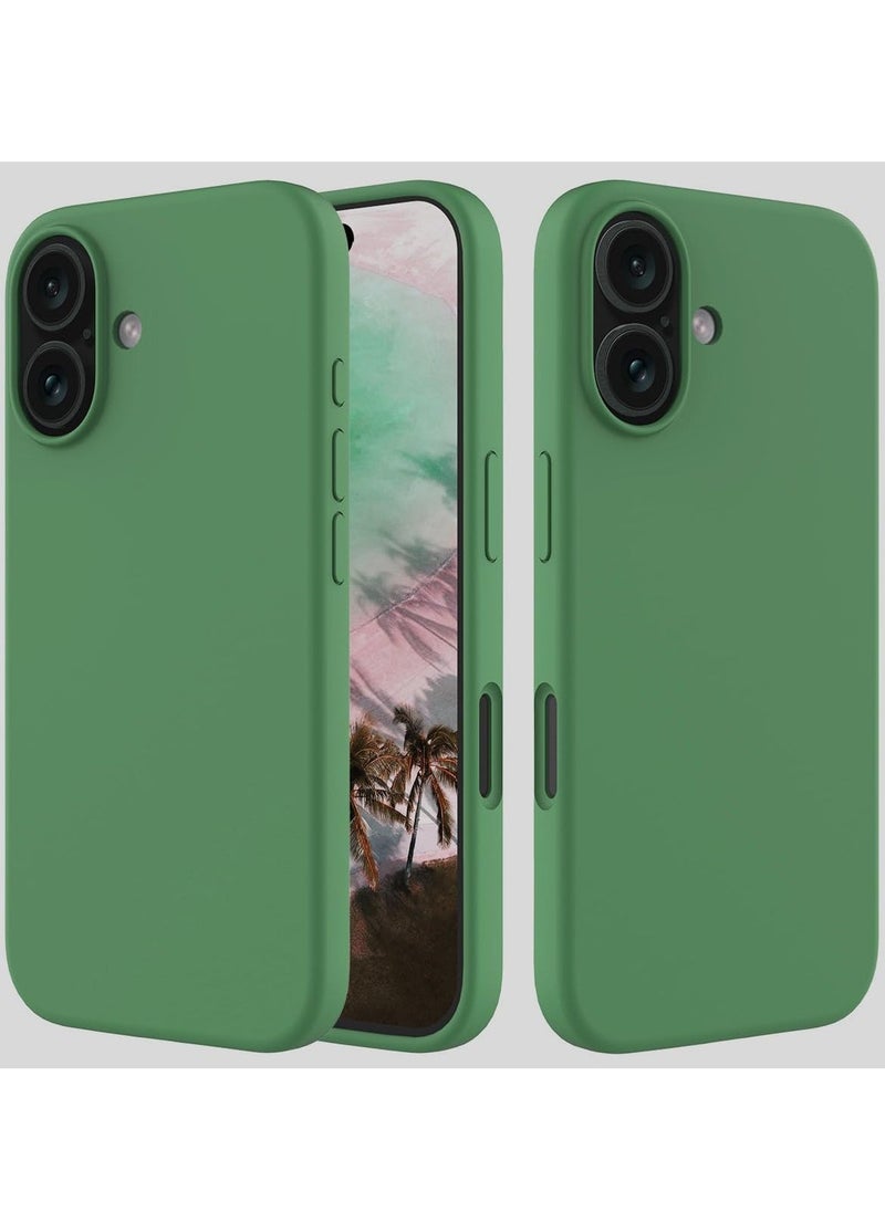 Raxoom iPhone 16 Slim Fit Matte Green TPU Case â€“ Soft, Flexible, Shock-Resistant Silicone Back Cover - Image 1