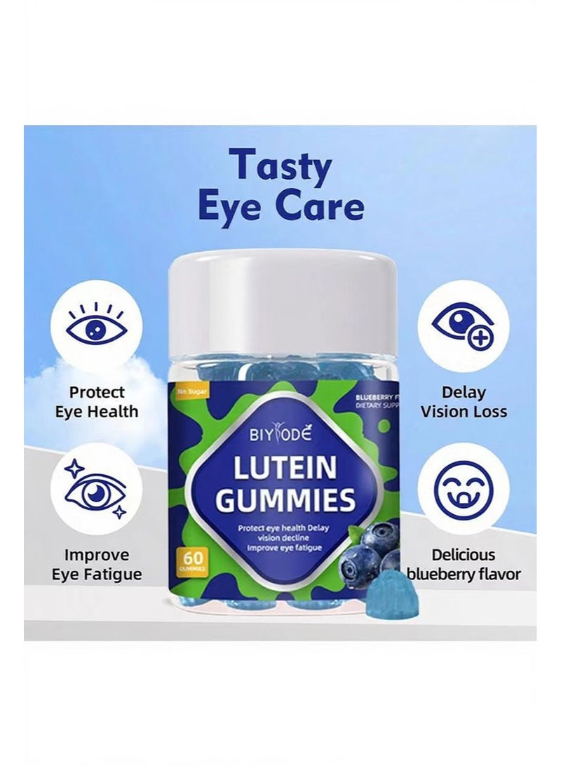 BIYODE Adults Lutein Gummies - Blueberry Flavored Potent Lutein and Zeaxanthin Supplements for Eye Health - Eye Vitamins for Blue Light Protection, Dryness, Strain Support & Visual Sharpness - 60 Gummies - Image 5