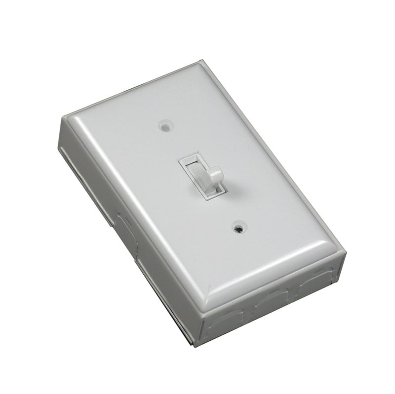 WIREMOLD Legrand Wiremold BW2-S Metal Raceway for Extending Power, 700 Series, Single Pole Switch Kit with Wall Plate, White (1 Pack) - Image 1
