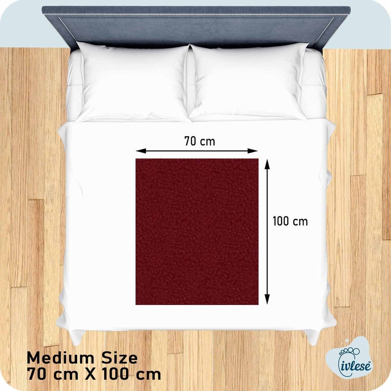 IVLESE Waterproof & Washable Baby Care Quick Dry Sheet (Medium Size, Maroon Color, Pack of 2) - Image 4