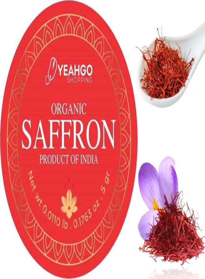 Yeahgoshopping Premium Quality Organic Sargol Saffron Grade A+ 100% Natural Red Authentic, Pure - 5 gram (0.1763 oz)) - Image 1