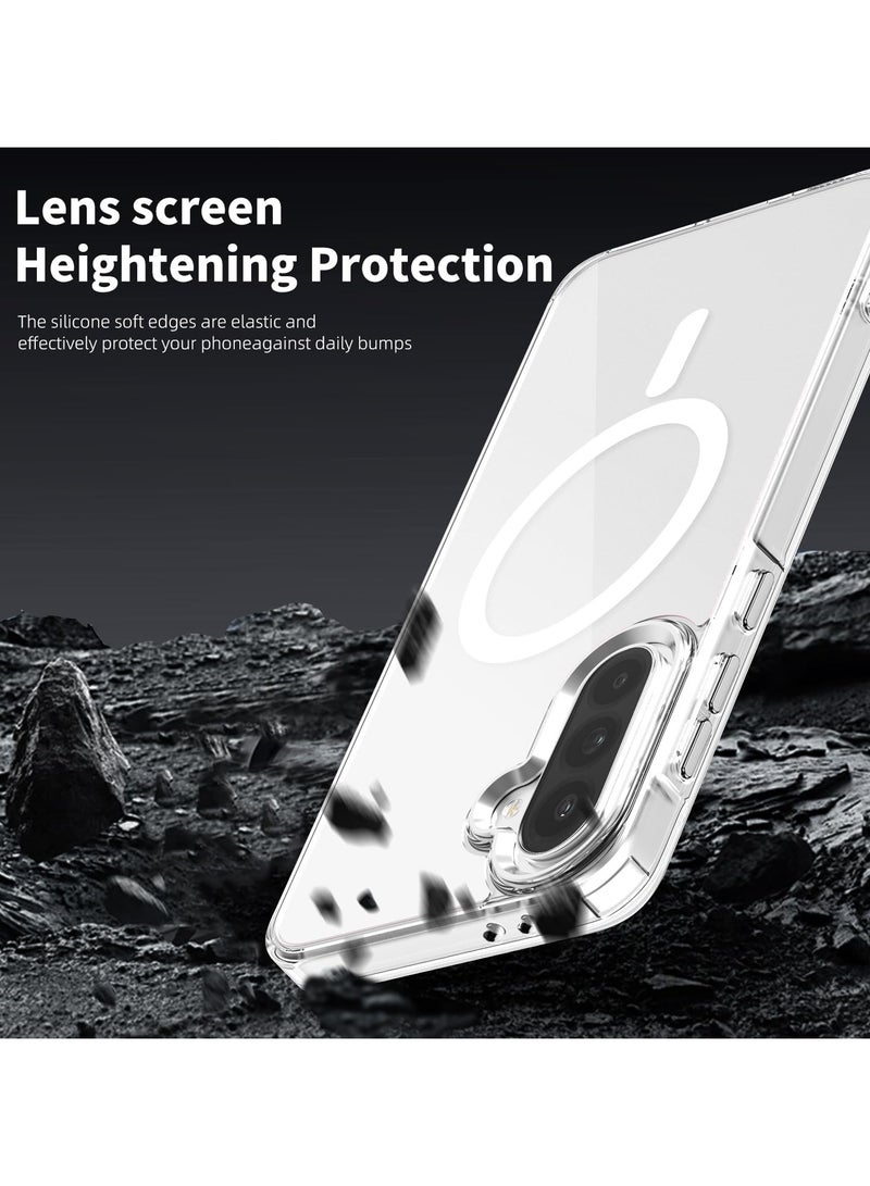 For Samsung Galaxy A26 Case Hard [Compatible with Magsafe Wireless Charging] Yellowing Resistant Magnetic Cover-Clear  - Image 4
