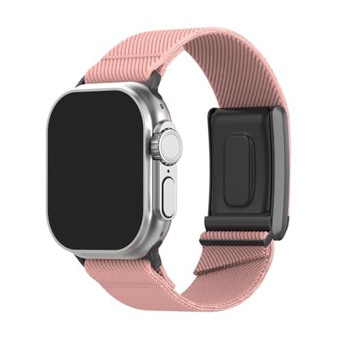 DADO Nylon Hybrid Strap Compatible with Apple Watch Whoop 40 Odor Resistant and Breathable Nylon band Light Pink 49464544mm - Image 1