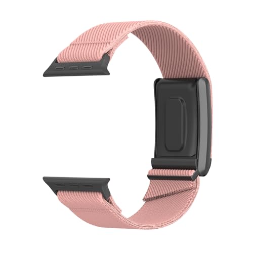 DADO Nylon Hybrid Strap Compatible with Apple Watch Whoop 40 Odor Resistant and Breathable Nylon band Light Pink 49464544mm - Image 3