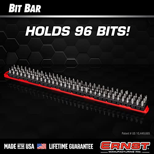 Ernst Manufacturing 96 Tool Magnetic Bit Bar 14 Hex Screwdriver Bit Storage Tool Organizer BlackHiViz - Image 3