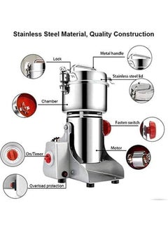Arabest 800g 3000W Electric Grain Grinder,Superfine Mill for Herb/Spice/Nut/Cereal 30s Speedy Grinding with Overload Protection&5min Timer,Wheat Dry Food Coffee Grinder Machine,36000RPM  - Image 3