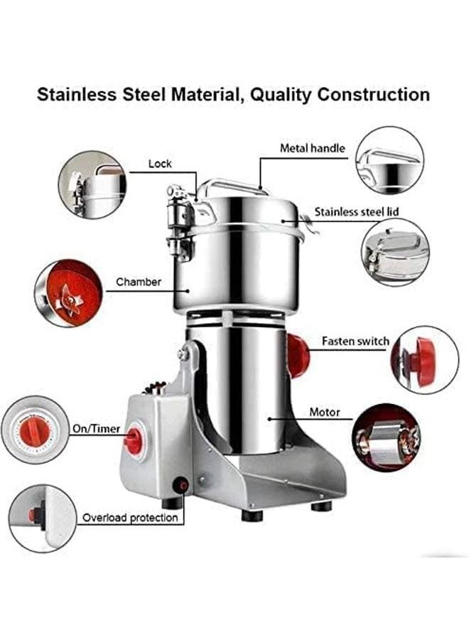 Arabest 800g 3000W Electric Grain Grinder,Superfine Mill for Herb/Spice/Nut/Cereal 30s Speedy Grinding with Overload Protection&5min Timer,Wheat Dry Food Coffee Grinder Machine,36000RPM  - Image 3