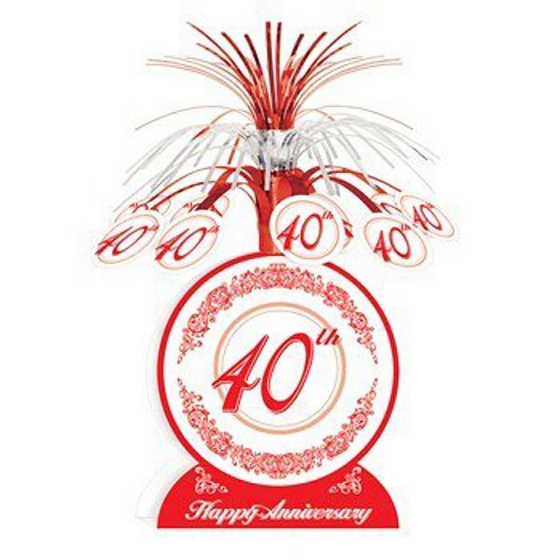 Beistle 40th Anniversary Centerpiece Party Accessory (1 count) (1/Pkg)
