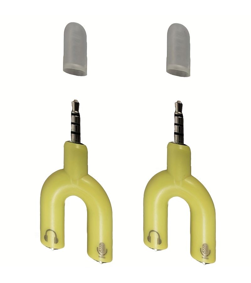 3.5mm Audio Splitter Y Adapter Two Pack White for Headphone Microphone - Image 3
