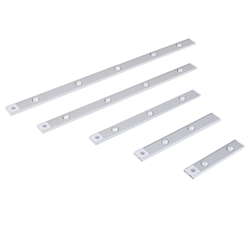 Intelligent LED human body sensor lamp rechargeable lamp cabinet cabinet lamp bar Space Silver (Trichromatic Dimming) 40CM Space Silver (Trichromatic Dimming) - Image 5
