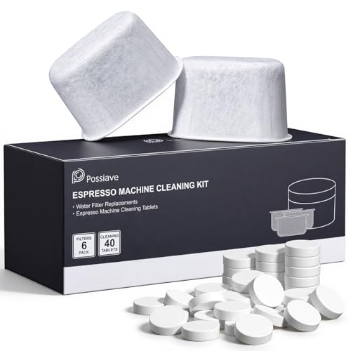 possiave Espresso Cleaning Kits for Breville Machines Includes 40 Cleaning Tablets and 6 Water Filters Breville Espresso Machine Accessories