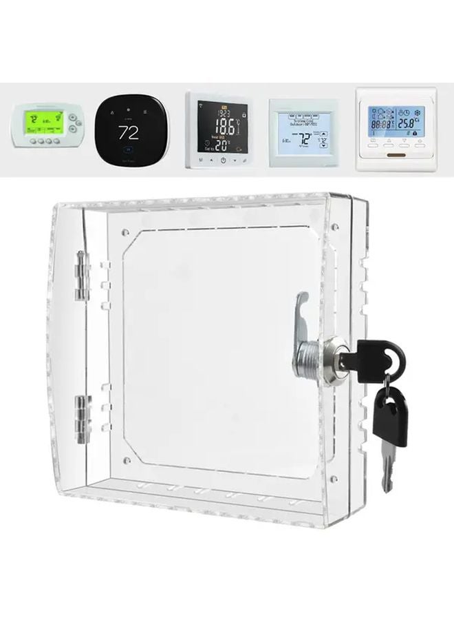 1pc Lockable Smart Thermostat Box With Acrylic Cover For HVAC Boiler Systems - Image 2