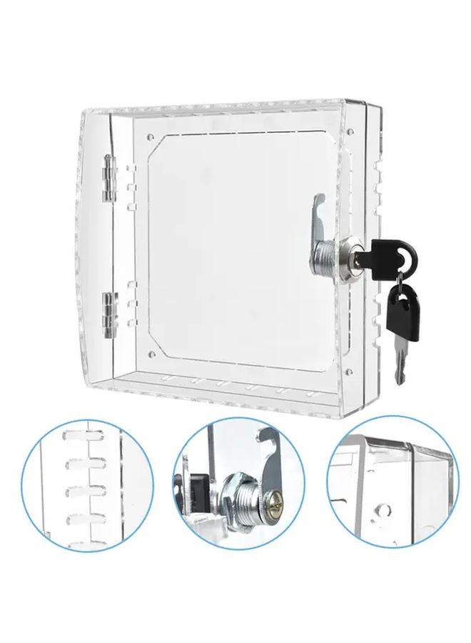 1pc Lockable Smart Thermostat Box With Acrylic Cover For HVAC Boiler Systems - Image 5