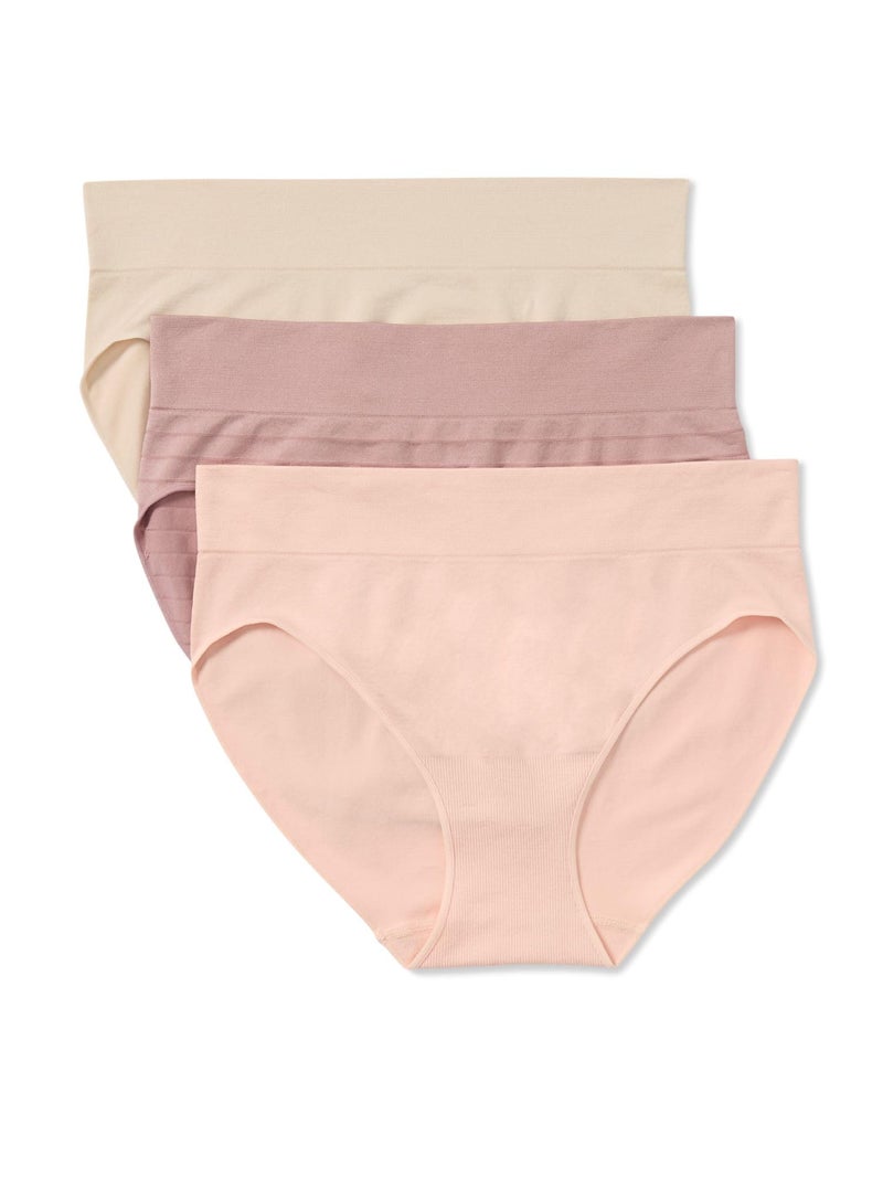 Warner's WarnersÂ® Blissful Benefits No Pinching No ProblemsÂ® Dig-Free Seamless Stretch 3-Pack Bikini WRW251BK10 - Image 1