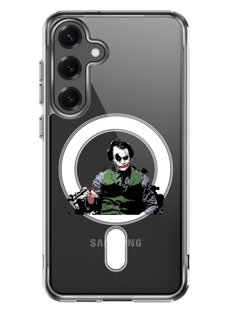Theodor Magnetic Case for Samsung Galaxy S25 6.2-inch Compatible with MagSafe Wireless Charging, Shockproof Phone Bumper Cover Joker Pointing - Image 1