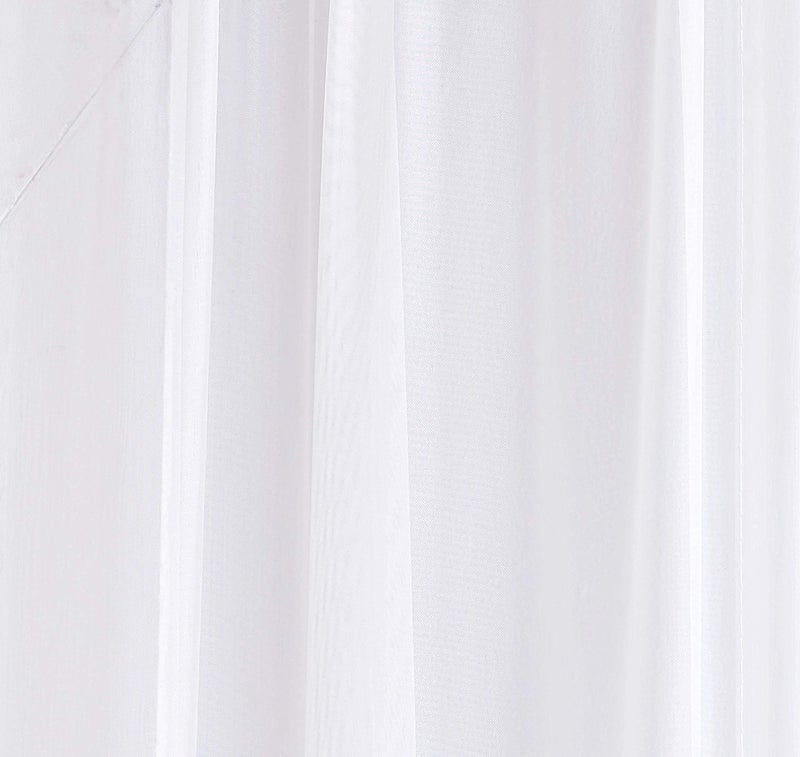 LinenZone White Window Scarf Valance in 144 Inch Size. Use Window Scarves as Canopy Bed or Backdrop Curtains, Curtain Scarf, or Sheer Fabric for Draping. (Amazing 55 x 144, White) - Image 4