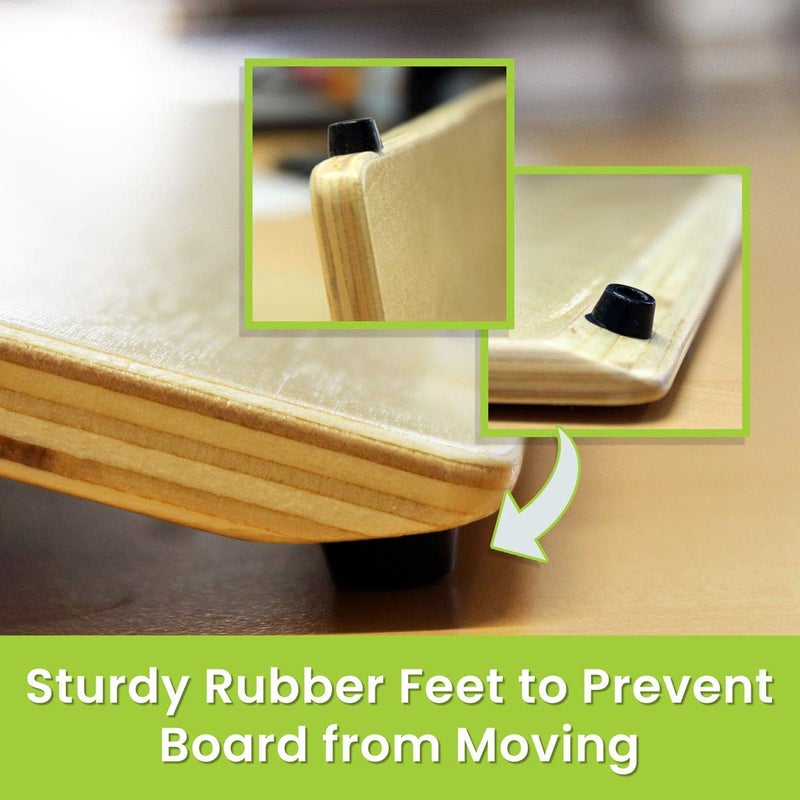 Playlearn USA Playlearn Ergonomic Wooden Writing Slope/Slant Board - 20 Degree Optimal Angle - Extra Wide with Pen Holder - Image 5