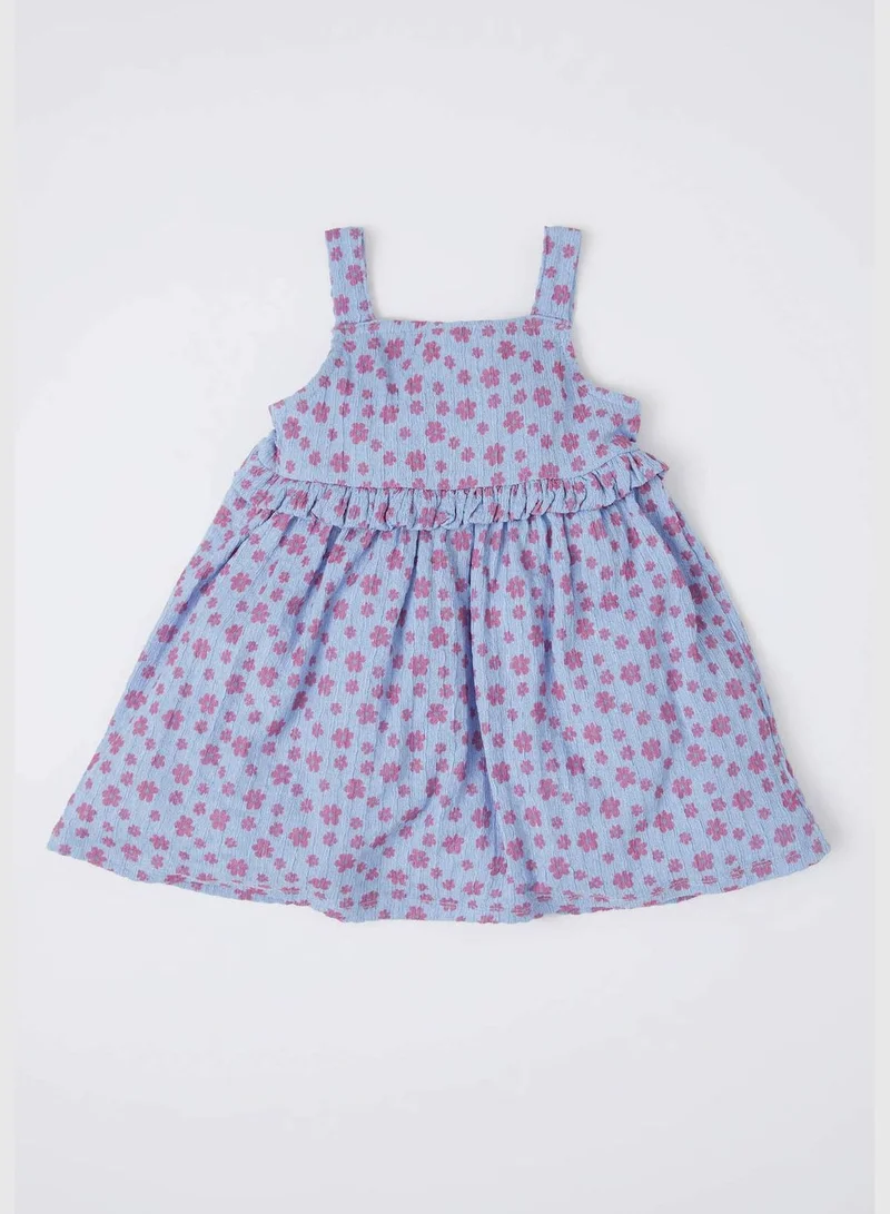 DeFacto BabyGirl Regular Fit Bike Neck Strappy Dress