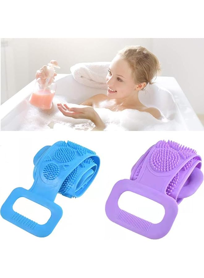 Zaboon Cream Applicator 2 In 1 Body Brush Long Range Handle With 6 Pads And Hook Back Brush Convenient For Selfapplication Portable Travel Back Scrubber  - Image 1