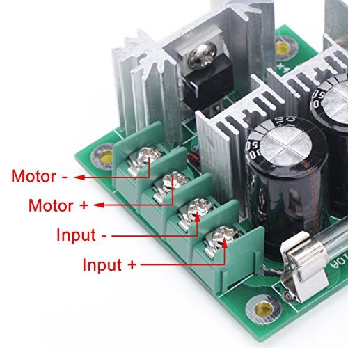 DROK 13KHZ PWM DC Motor Controller DC 12V-40V 10A Motors Electric Pump Fan Speed Stepless Control Module with Reverse Polarity Protection High-Current Protection - Image 2