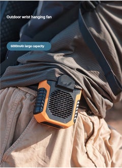 3-in-1 Portable Waist Clip Fan with 8000mAh Power Bank and LED Flashlight