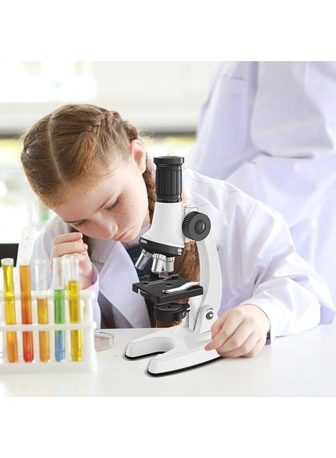 شابية مجهر ضوئي للأطفال، مجهر تعليمي للأطفال | مجموعة مجهر أحادي العين بتكبير 1200x، مجموعة مجهر علمي للأطفال المبتدئين، مجهر تعليمي للطلاب - Image 2