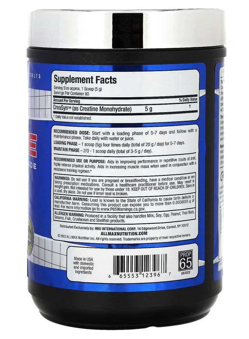 أول ماكس مسحوق الكرياتين، كرياتين أحادي الهيدرات دقيق نقي 100%، كرياتين مصنف دوائيًا، 14.11 أونصة (400 جم) - Image 2