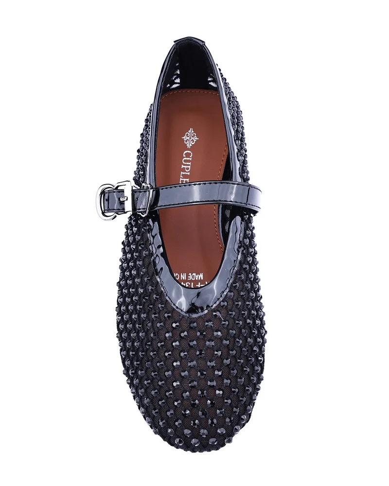 كابلي حذاء مسطح مزخرف