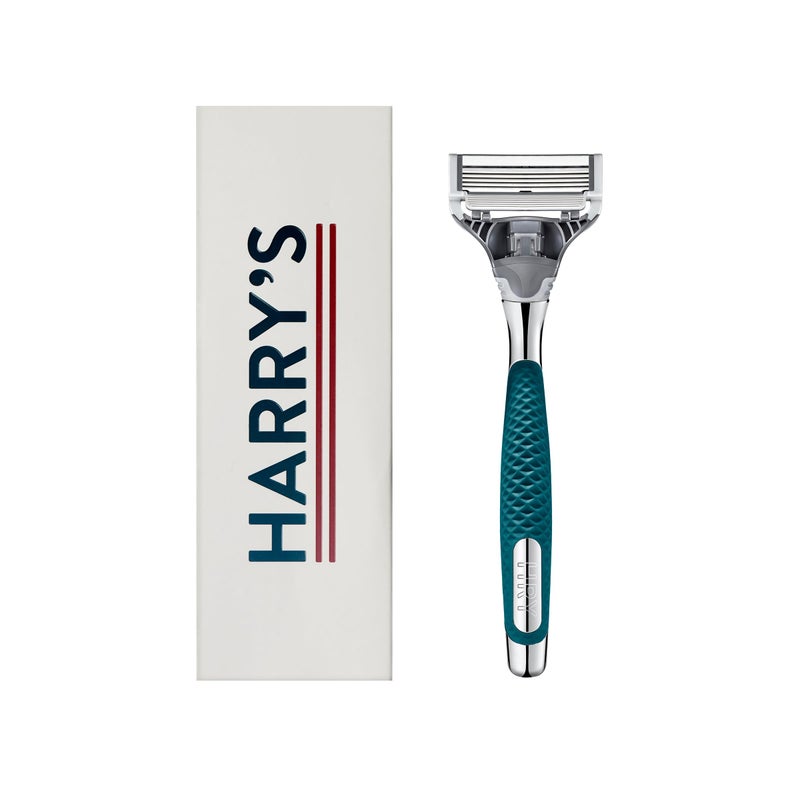 Harrys Razors for Men  Winston Chrome Razor Handle 1 Handle and 1 Razor Blade Refill GermanEngineered Blades with Lubricating Strip and Precision Trimmer