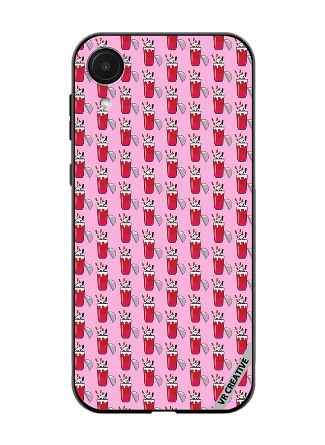 VR CREATIVE - Protective Case Cover For Samsung Galaxy A03 Core Ice Cream Glass Drink Design Multicolour - Image 1