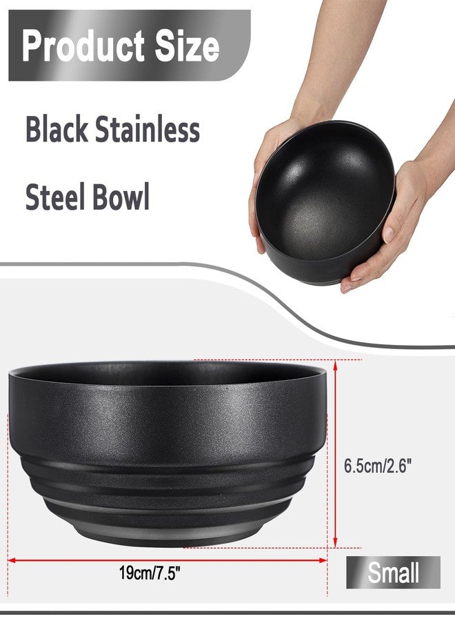 Hipiwe Vintage Decorative Accent Bowl 7.5" Black Industrial Stainless Steel Bowls Jewelry Dish Ring Holder Rustic Catchall Key Bowls for Entryway Coffee Table Centeriece Bowl - Image 3