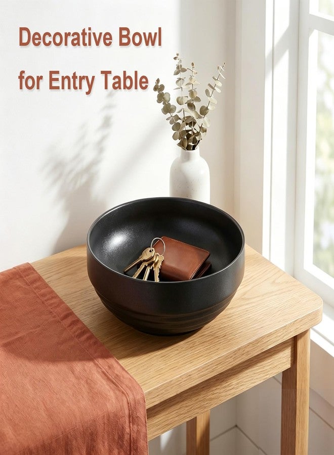 Hipiwe Vintage Decorative Accent Bowl 7.5" Black Industrial Stainless Steel Bowls Jewelry Dish Ring Holder Rustic Catchall Key Bowls for Entryway Coffee Table Centeriece Bowl - Image 2