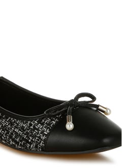 Black Boucle Pearl Bow Ballerinas - pzsku/Z02B5E287D9348495BD31Z/45/_/1734504499/ac309161-fb1e-4ade-8066-a4c7dad66b4a