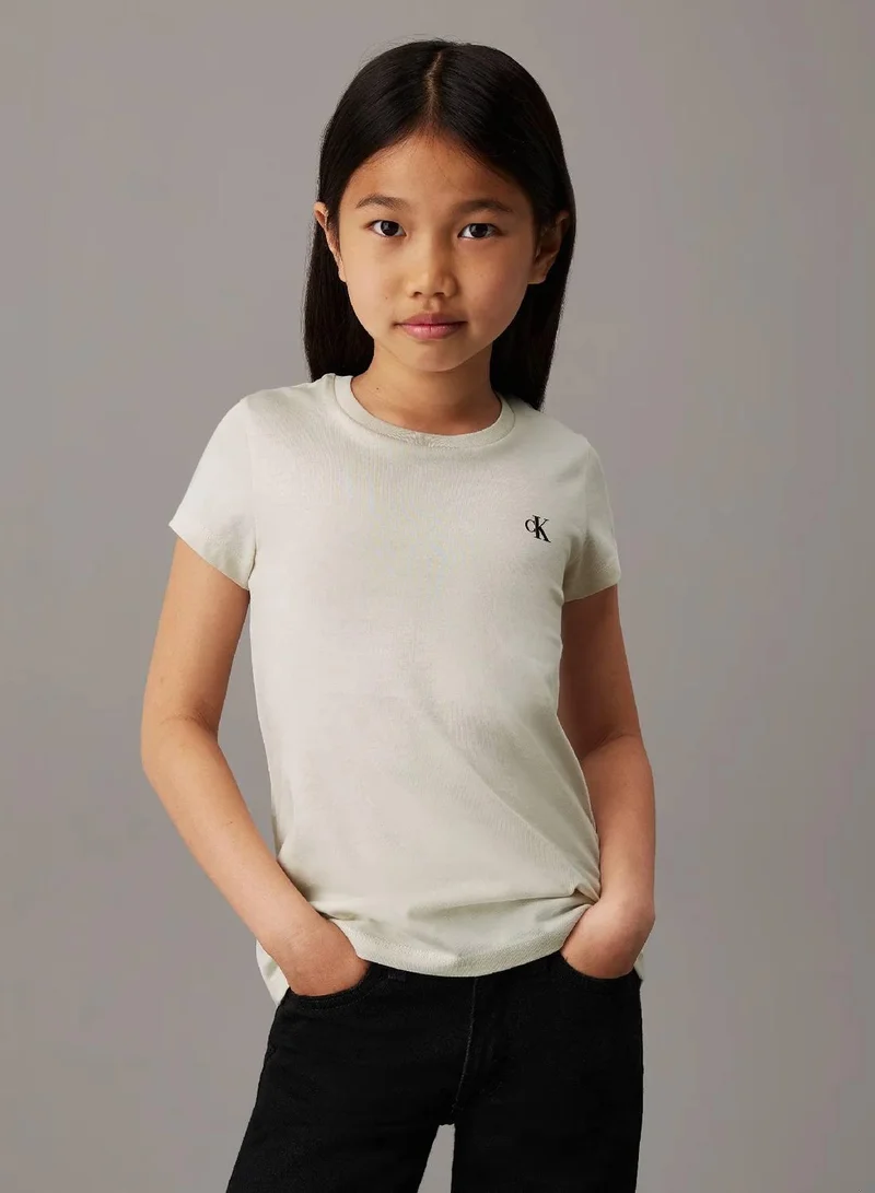 Calvin Klein Jeans Turtledove / Misty Vale 2 Pack Slim T-shirts for Women | Best Price UAE