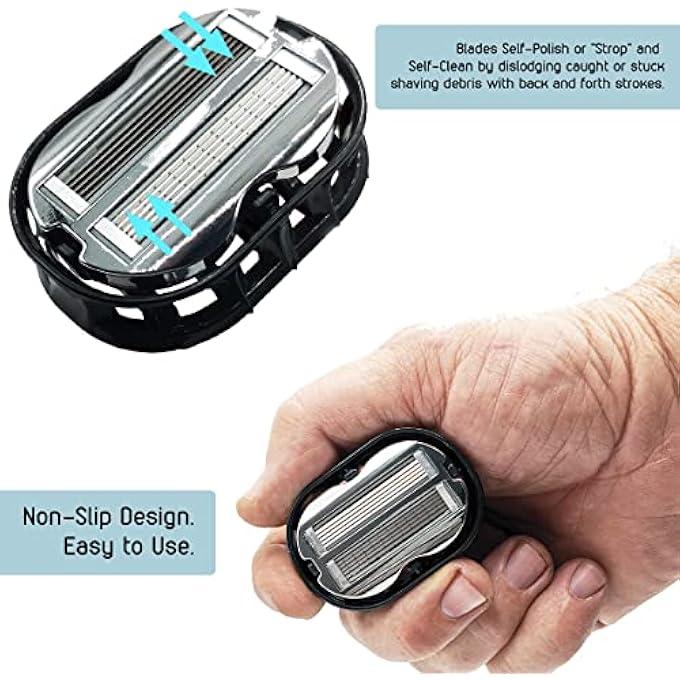 OmniShaver Premium with Cartridge Kit The Fastest Way to Shave your Head Legs Arms Body Shaving Razor Self Cleans and Strops During Use Durable Blades Head Shaver Hair Cutter - Image 3