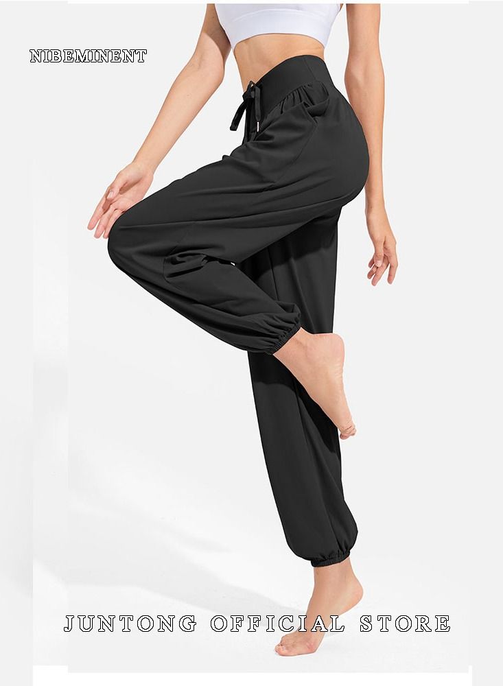 NIBEMINENT Loose Casual Sports Pants For Women, Slimming Quick Drying Breathable Running Dancing Yoga Pants, Thin Fitness Clothes, Leggings And Pprotective Pants  - Image 3