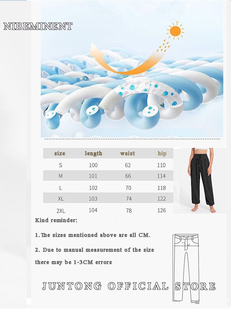NIBEMINENT Loose Casual Sports Pants For Women, Slimming Quick Drying Breathable Running Dancing Yoga Pants, Thin Fitness Clothes, Leggings And Pprotective Pants  - Image 4