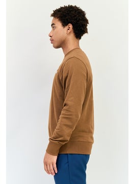 New Balance Men Sportswear Fit Long Sleeve Outdoor Sweatshirt, Brown  - Image 2