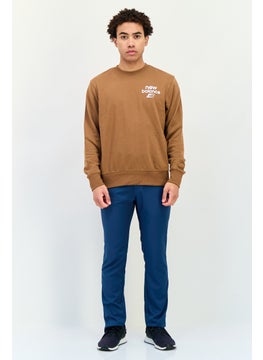 New Balance Men Sportswear Fit Long Sleeve Outdoor Sweatshirt, Brown  - Image 3