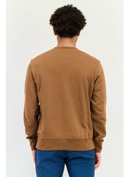 New Balance Men Sportswear Fit Long Sleeve Outdoor Sweatshirt, Brown  - Image 4