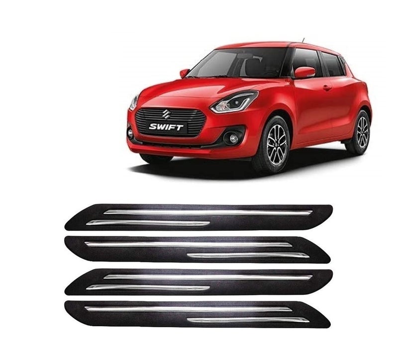 Car Bumper Guard for Maruti Swift (New-2018) - (Chrome Strip)